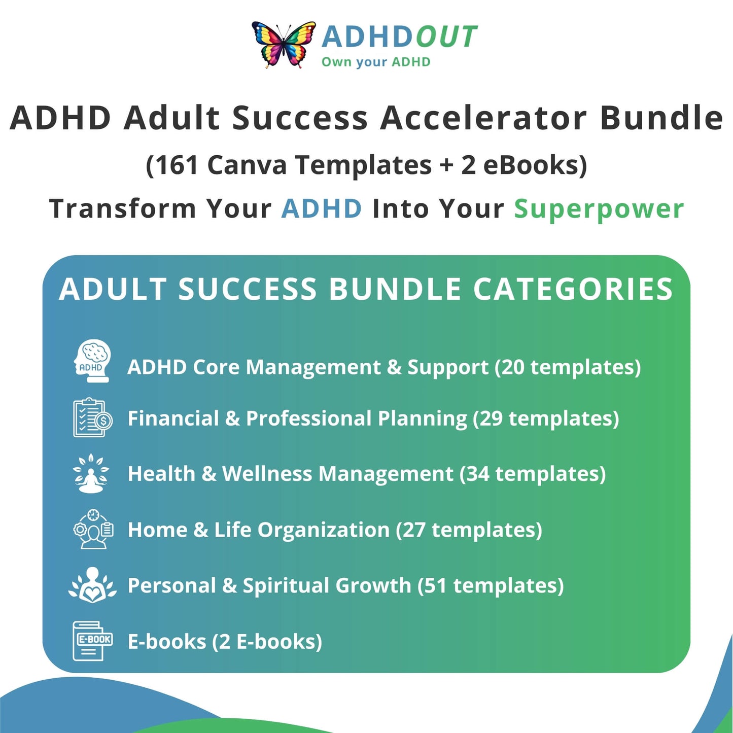 ADHD Adult Success Accelerator Bundle for ADHD focus and organization β ADHDOUT