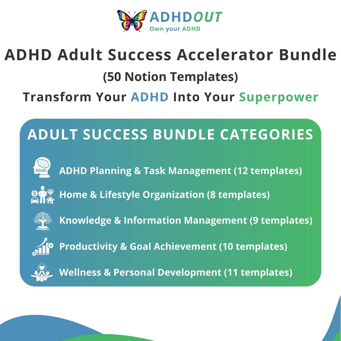 ADHD Adult Success Accelerator Bundle for ADHD focus and organization β ADHDOUT