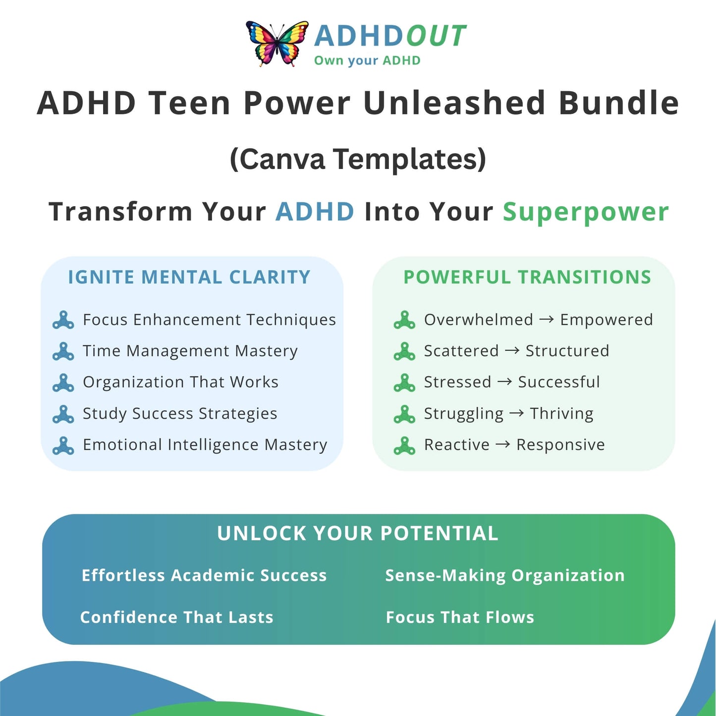 ADHD Teen Power Unleashed Bundle for ADHD focus and organization β ADHDOUT