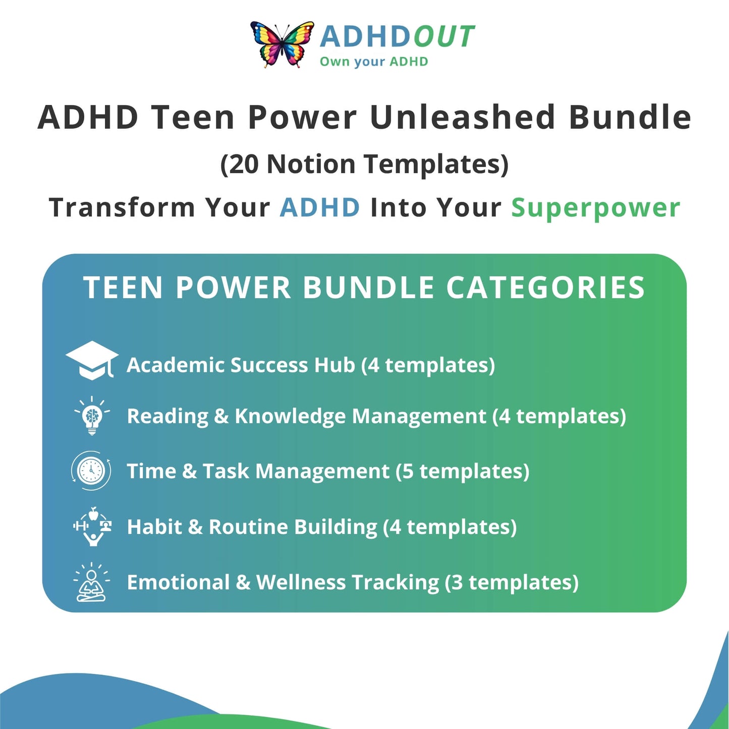 ADHD Teen Power Unleashed Bundle for ADHD focus and organization β ADHDOUT