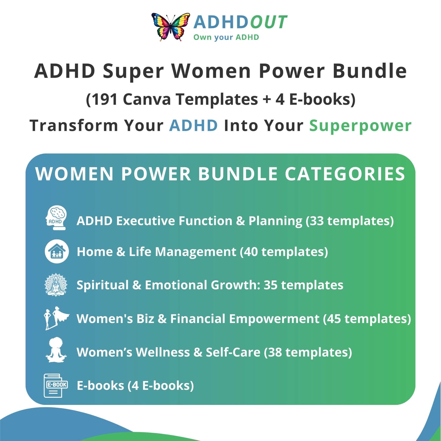 The ADHD Super Women Power Bundle for ADHD focus and organization β ADHDOUT
