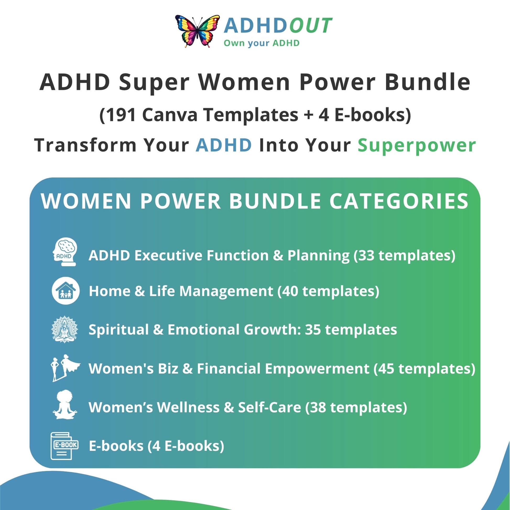 The ADHD Super Women Power Bundle for ADHD focus and organization β ADHDOUT