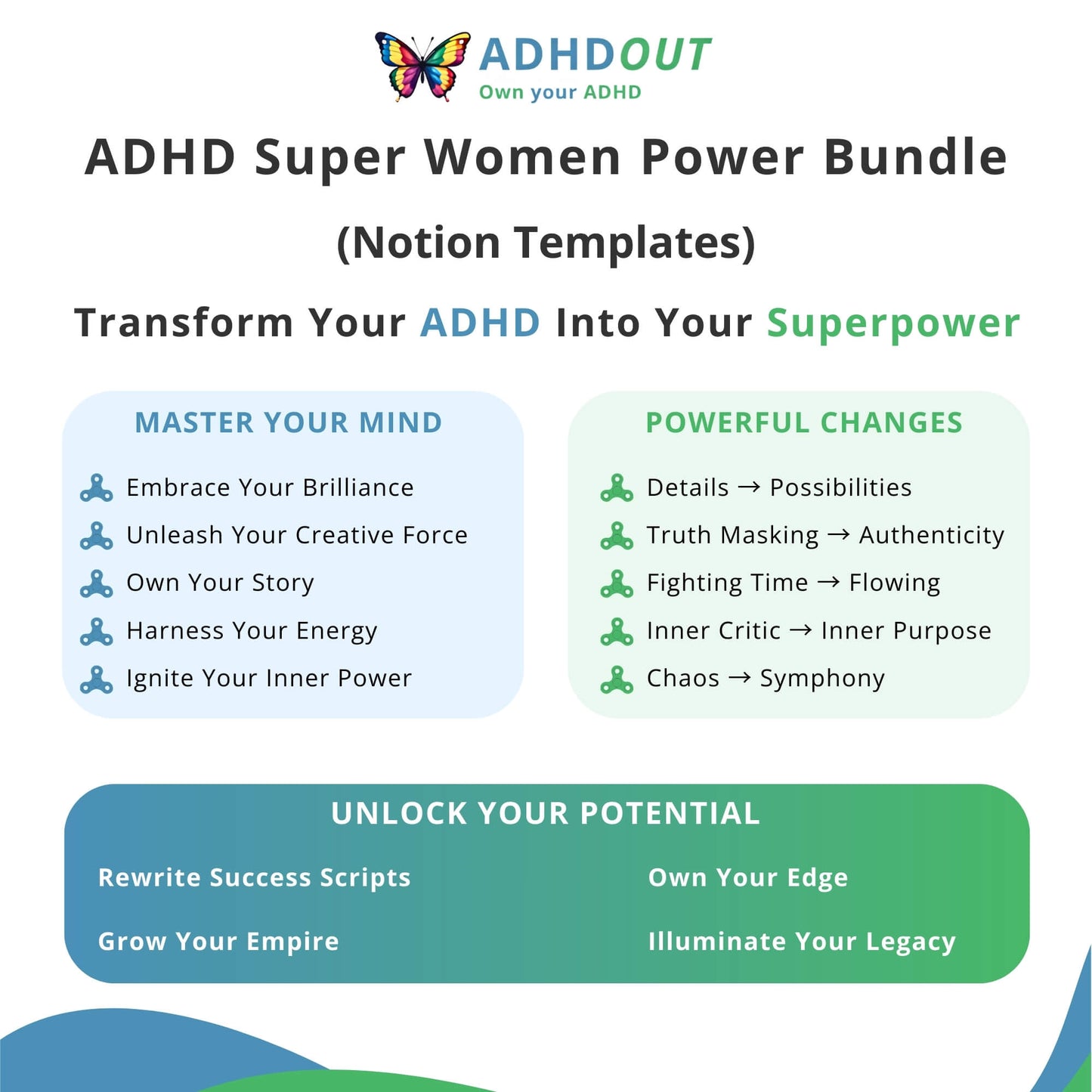 The ADHD Super Women Power Bundle for ADHD focus and organization β ADHDOUT