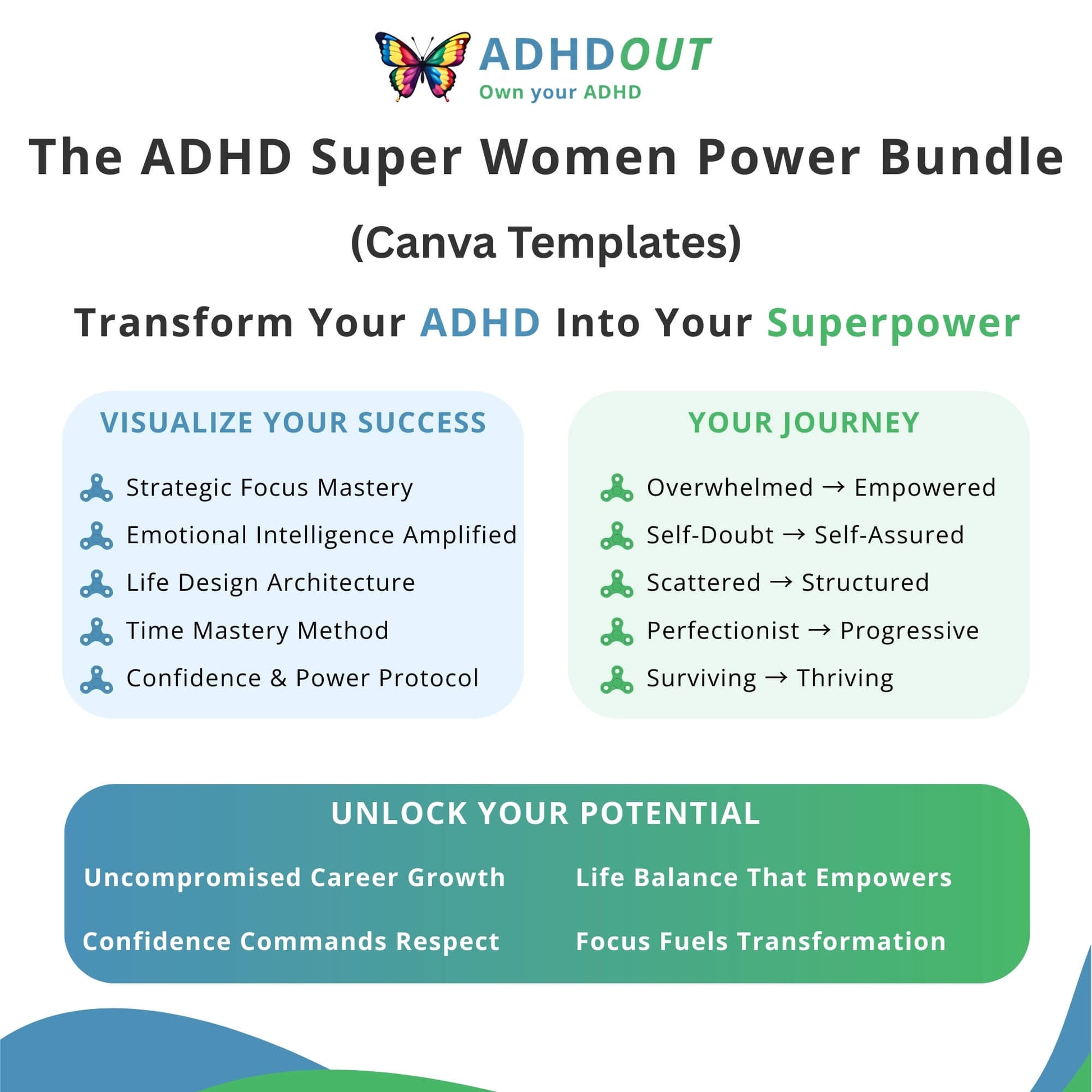 The ADHD Super Women Power Bundle for ADHD focus and organization β ADHDOUT