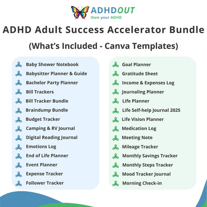 ADHD Adult Success Accelerator Bundle for ADHD focus and organization – ADHDOUT