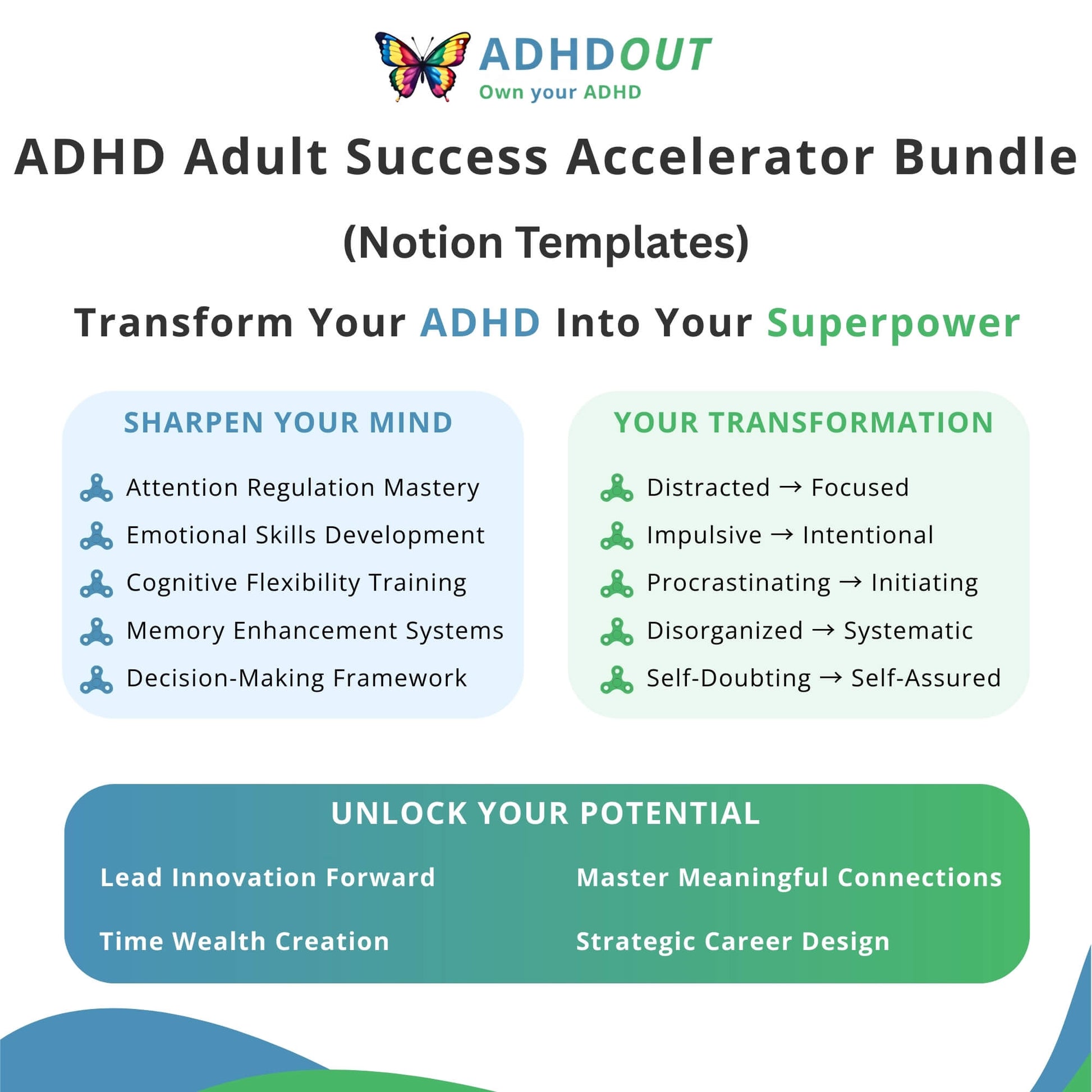 ADHD Adult Success Accelerator Bundle for ADHD focus and organization – ADHDOUT