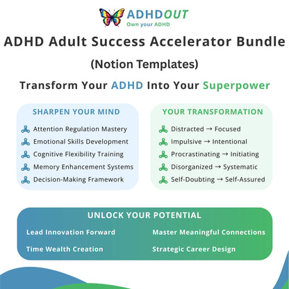ADHD Adult Success Accelerator Bundle for ADHD focus and organization – ADHDOUT