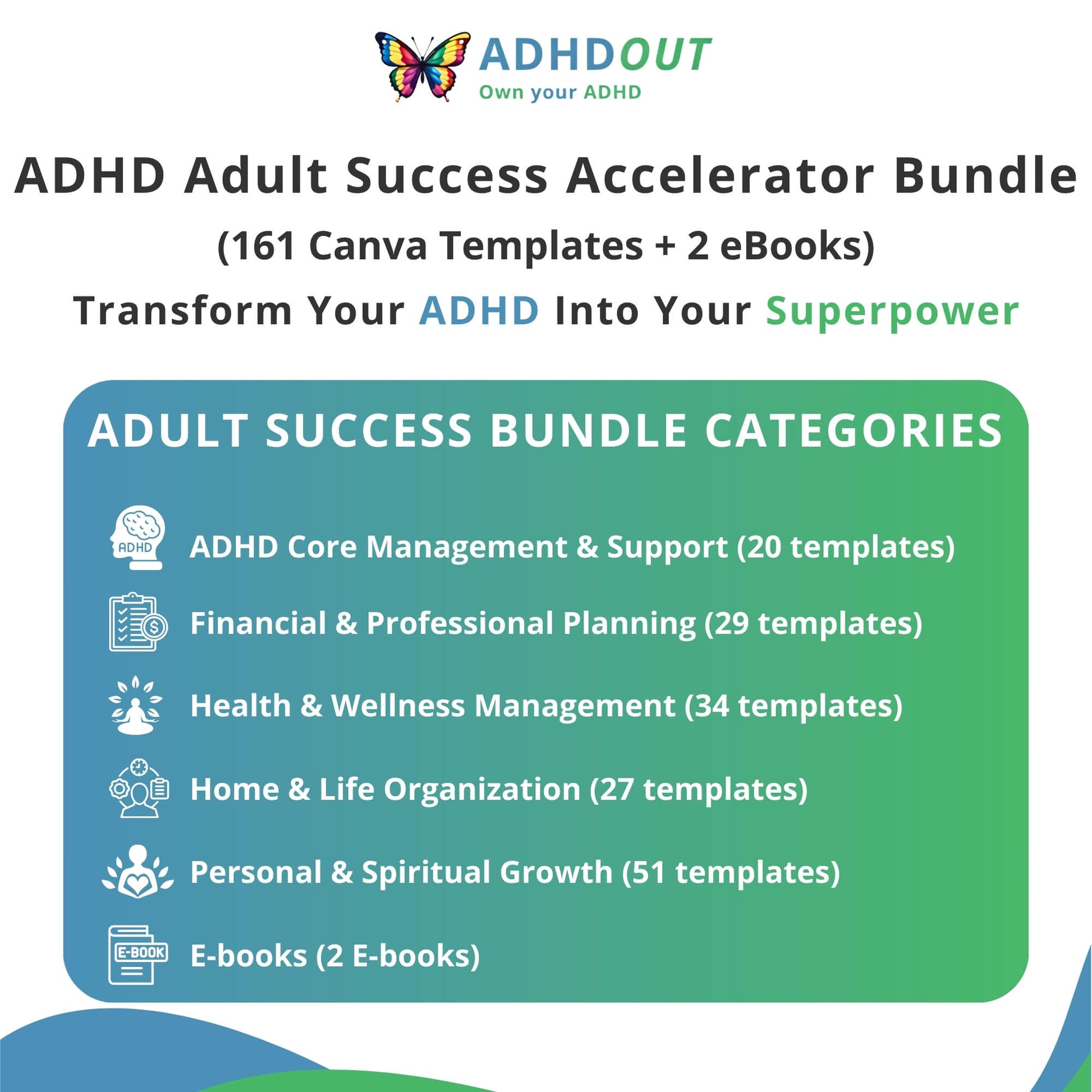 ADHD Adult Success Accelerator Bundle for ADHD focus and organization – ADHDOUT