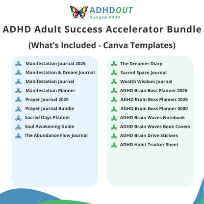 ADHD Adult Success Accelerator Bundle for ADHD focus and organization – ADHDOUT