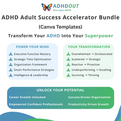 ADHD Adult Success Accelerator Bundle for ADHD focus and organization – ADHDOUT