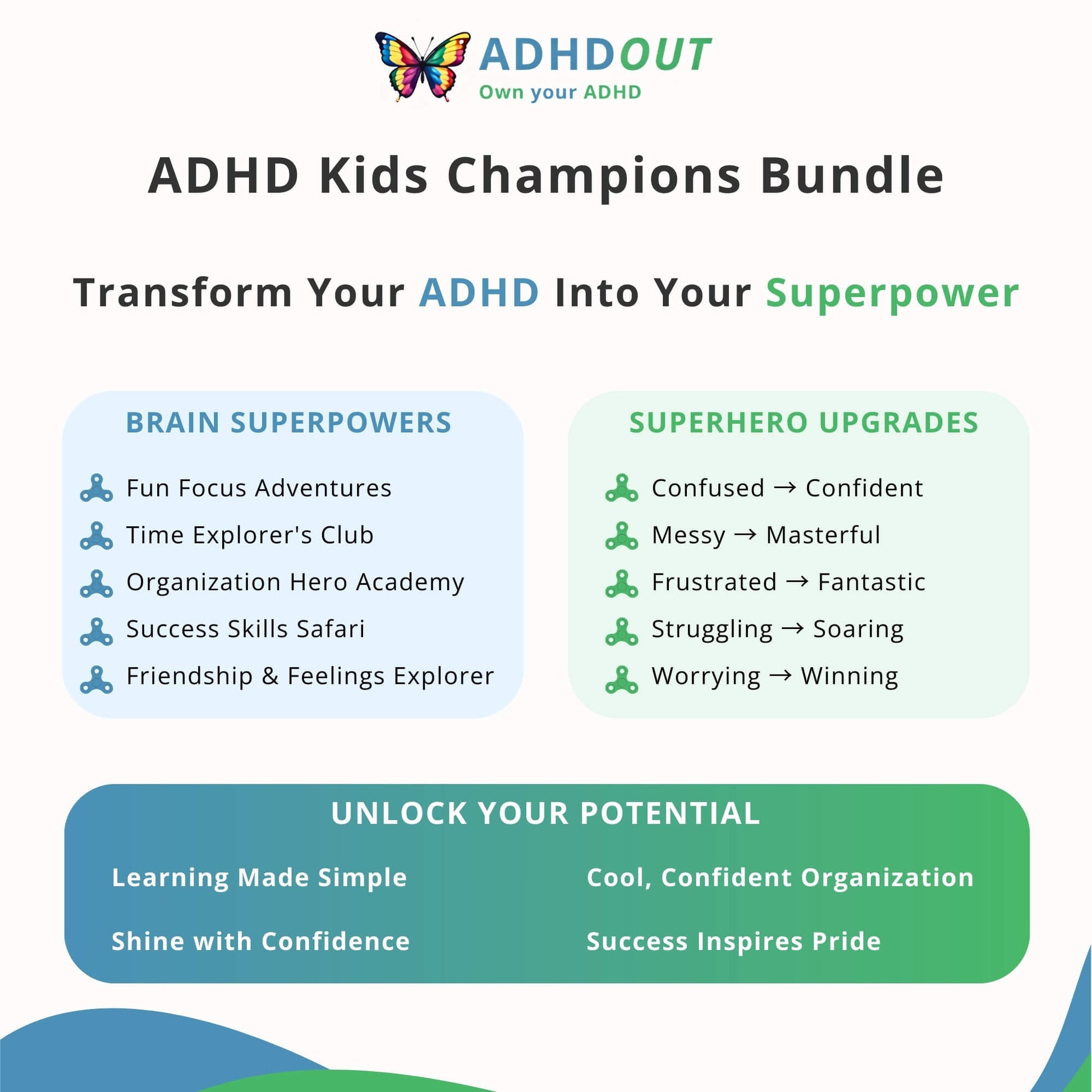 ADHD Kids Champions Bundle for ADHD focus and organization – ADHDOUT