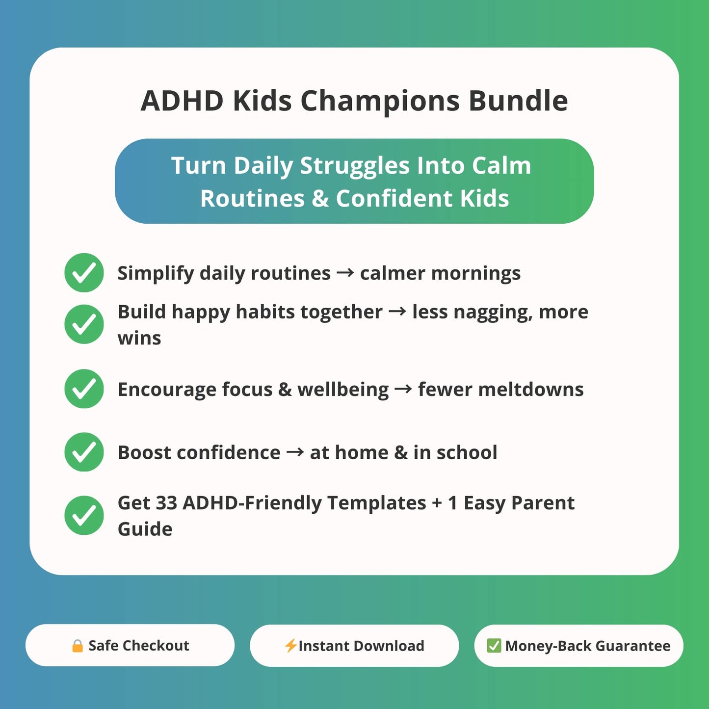 ADHD Kids Champions Bundle for ADHD focus and organization – ADHDOUT