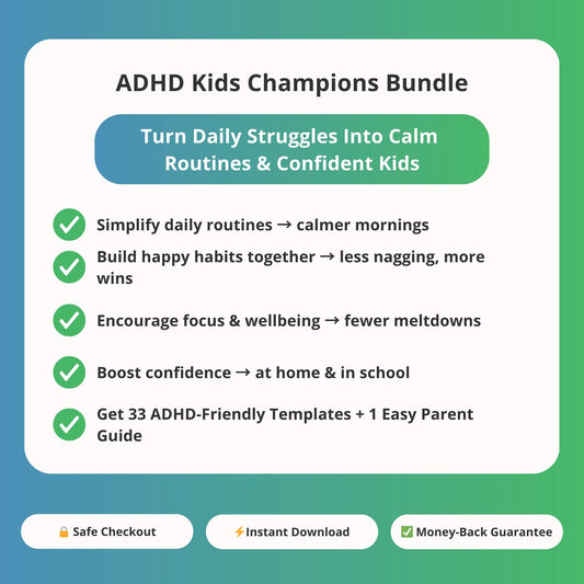 ADHD Kids Champions Bundle for ADHD focus and organization – ADHDOUT