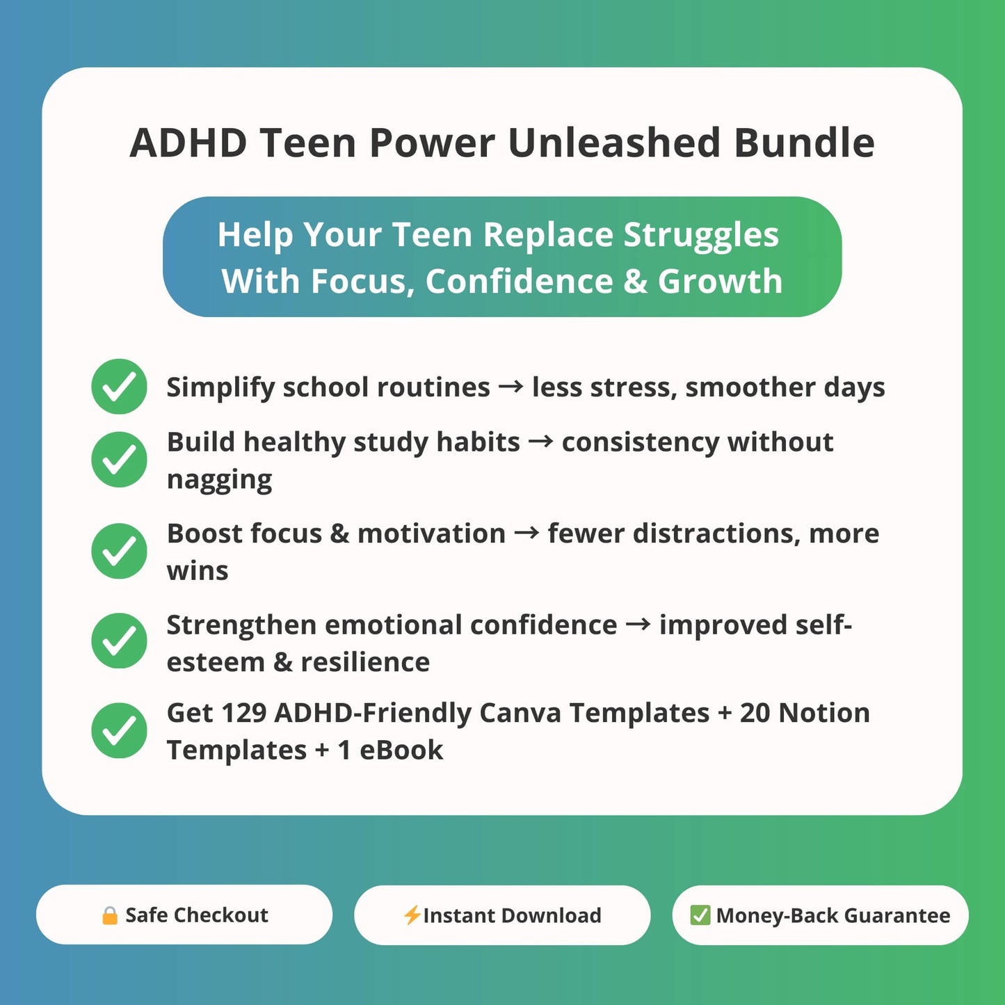 ADHD Teen Power Unleashed Bundle for ADHD focus and organization – ADHDOUT