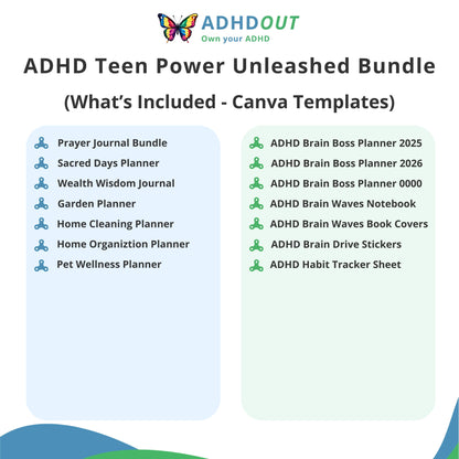 ADHD Teen Power Unleashed Bundle for ADHD focus and organization – ADHDOUT