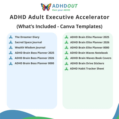 The ADHD Adult Executive Accelerator Bundle for ADHD focus and organization – ADHDOUT