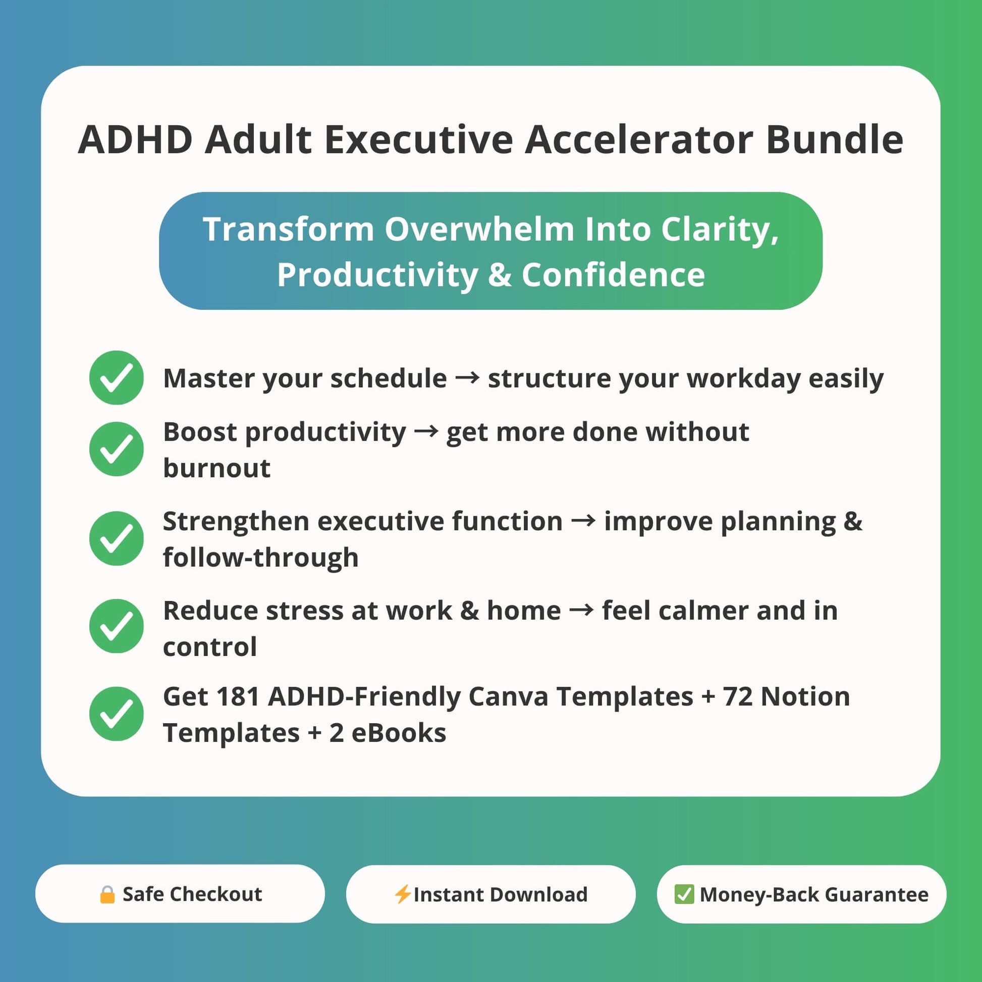 The ADHD Adult Executive Accelerator Bundle for ADHD focus and organization – ADHDOUT