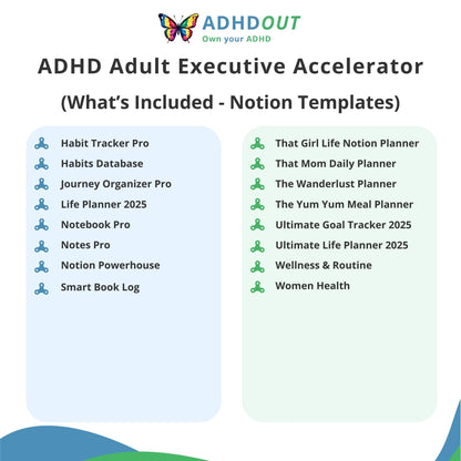 The ADHD Adult Executive Accelerator Bundle for ADHD focus and organization – ADHDOUT