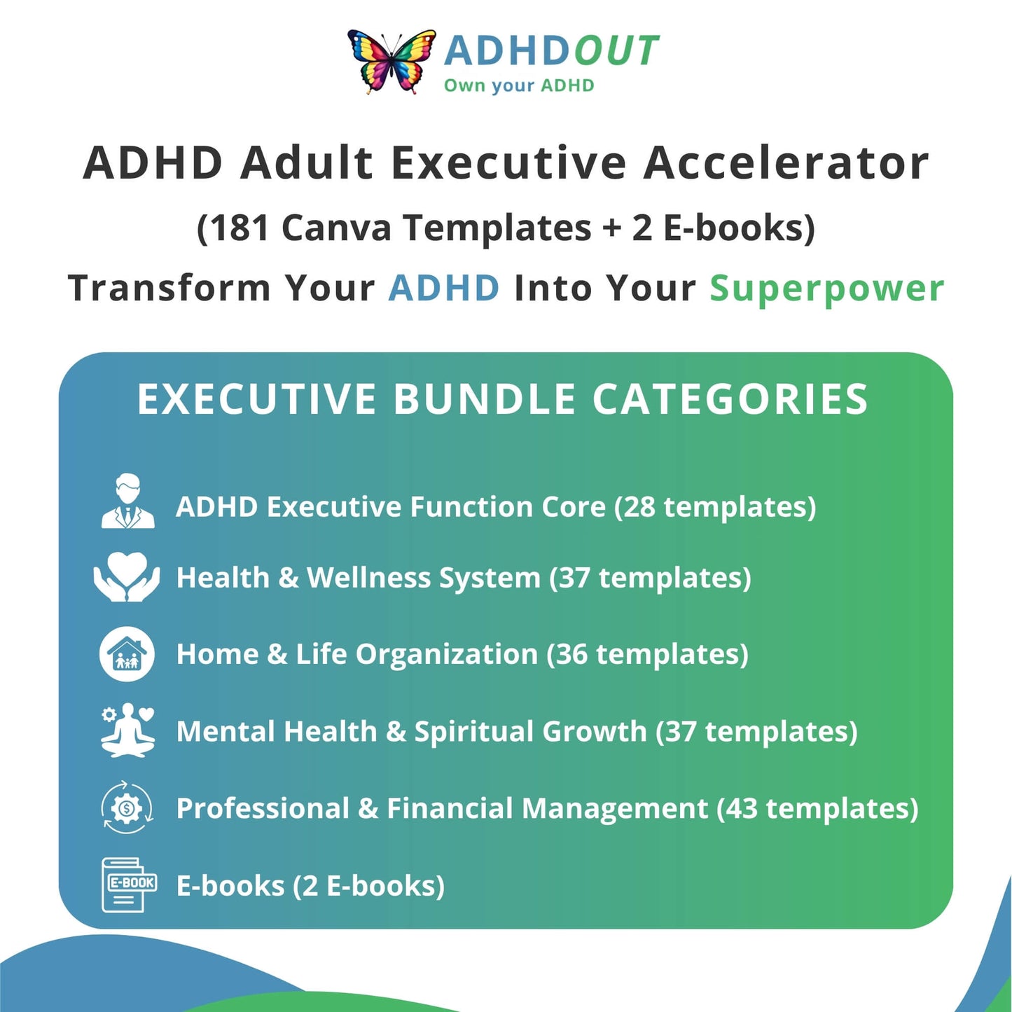 The ADHD Adult Executive Accelerator Bundle for ADHD focus and organization – ADHDOUT