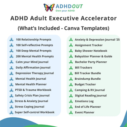 The ADHD Adult Executive Accelerator Bundle for ADHD focus and organization – ADHDOUT