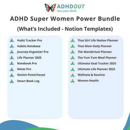 The ADHD Super Women Power Bundle for ADHD focus and organization – ADHDOUT